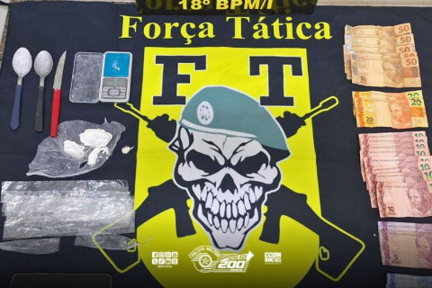 Força Tática prende traficante em Álvares Machado/SP