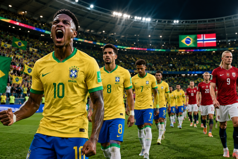 Brasil encara a Noruega em duelo decisivo por vaga nas quartas da Copa do Mundo 2026